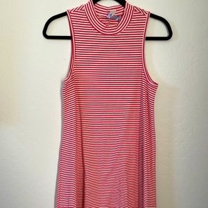 Striped Stretch Knee Length Dress